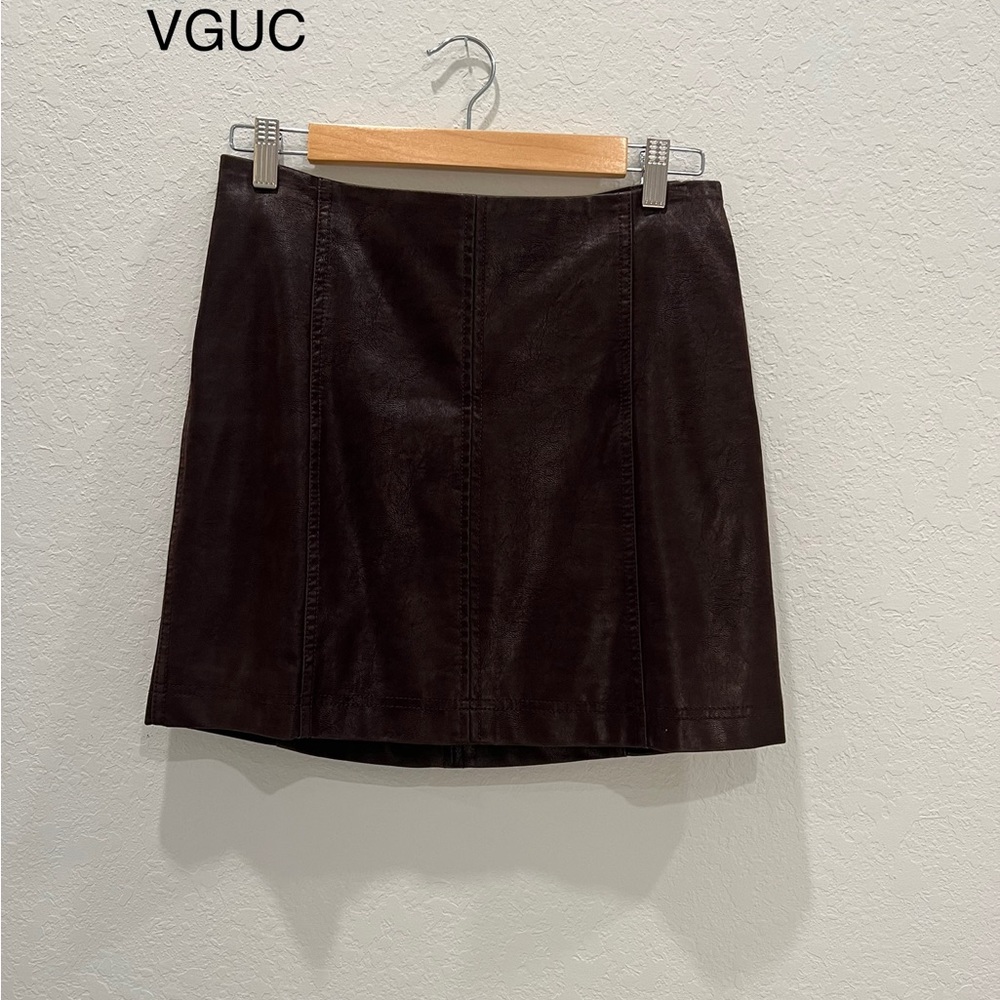 Free people faux suede mini skirt